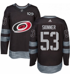 Mens Adidas Carolina Hurricanes 53 Jeff Skinner Premier Black 1917 2017 100th Anniversary NHL Jersey Mens Adidas Carolina Hurricanes 53 Jeff Skinner Premier Black 1917 2017 100th Anniversary NHL Jersey