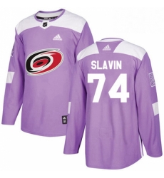 Mens Adidas Carolina Hurricanes 74 Jaccob Slavin Authentic Purple Fights Cancer Practice NHL Jersey Mens Adidas Carolina Hurricanes 74 Jaccob Slavin Authentic Purple Fights Cancer Practice NHL Jersey