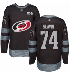 Mens Adidas Carolina Hurricanes 74 Jaccob Slavin Premier Black 1917 2017 100th Anniversary NHL Jersey Mens Adidas Carolina Hurricanes 74 Jaccob Slavin Premier Black 1917 2017 100th Anniversary NHL Jersey