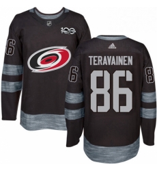 Mens Adidas Carolina Hurricanes 86 Teuvo Teravainen Authentic Black 1917 2017 100th Anniversary NHL Jersey Mens Adidas Carolina Hurricanes 86 Teuvo Teravainen Authentic Black 1917 2017 100th Anniversary NHL Jersey