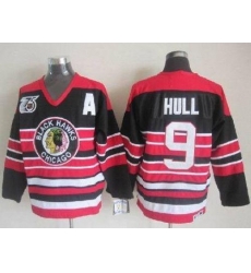 Blackhawks #9 Bobby Hull Red Black 75TH CCM Stitched NHL Jersey Blackhawks #9 Bobby Hull Red Black 75TH CCM Stitched NHL Jersey