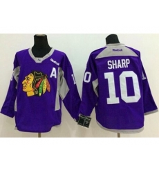 Chicago Blackhawks #10 Patrick Sharp Purple Hockey Fights Cancer Stitched NHL Jersey Chicago Blackhawks #10 Patrick Sharp Purple Hockey Fights Cancer Stitched NHL Jersey