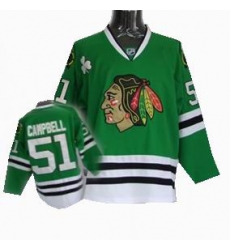 Chicago Blackhawks #51 Brian Campbell Hockey Green Jersey Chicago Blackhawks #51 Brian Campbell Hockey Green Jersey