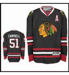 Chicago Blackhawks #51 CAMPBELL Hockey black Jersey Chicago Blackhawks #51 CAMPBELL Hockey black Jersey