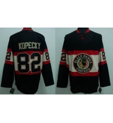 Chicago Blackhawks #82 Tomas Kopecky black jersey Chicago Blackhawks #82 Tomas Kopecky black jersey
