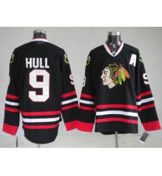 Chicago Blackhawks #9 Bobby Hull Hockey black jersey Chicago Blackhawks #9 Bobby Hull Hockey black jersey