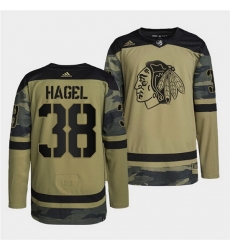 Men Chicago Blackhawks 38 Brandon Hagel 2022 Camo Military Appreciation Night White Stitched jersey Men Chicago Blackhawks 38 Brandon Hagel 2022 Camo Military Appreciation Night White Stitched jersey