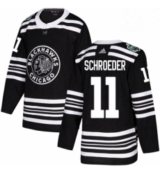 Mens Adidas Chicago Blackhawks 11 Jordan Schroeder Authentic Black 2019 Winter Classic NHL Jerse Mens Adidas Chicago Blackhawks 11 Jordan Schroeder Authentic Black 2019 Winter Classic NHL Jerse