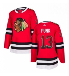 Mens Adidas Chicago Blackhawks 13 CM Punk Authentic Red Drift Fashion NHL Jersey Mens Adidas Chicago Blackhawks 13 CM Punk Authentic Red Drift Fashion NHL Jersey