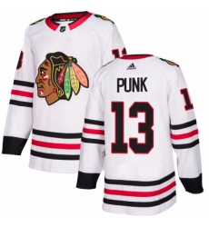 Mens Adidas Chicago Blackhawks 13 CM Punk Authentic White Away NHL Jersey Mens Adidas Chicago Blackhawks 13 CM Punk Authentic White Away NHL Jersey