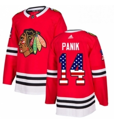Mens Adidas Chicago Blackhawks 14 Richard Panik Authentic Red USA Flag Fashion NHL Jersey Mens Adidas Chicago Blackhawks 14 Richard Panik Authentic Red USA Flag Fashion NHL Jersey