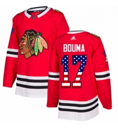 Mens Adidas Chicago Blackhawks 17 Lance Bouma Authentic Red USA Flag Fashion NHL Jersey Mens Adidas Chicago Blackhawks 17 Lance Bouma Authentic Red USA Flag Fashion NHL Jersey