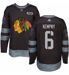 Mens Adidas Chicago Blackhawks 6 Michal Kempny Authentic Black 1917 2017 100th Anniversary NHL Jersey Mens Adidas Chicago Blackhawks 6 Michal Kempny Authentic Black 1917 2017 100th Anniversary NHL Jersey