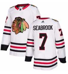 Mens Adidas Chicago Blackhawks 7 Brent Seabrook Authentic White Away NHL Jersey Mens Adidas Chicago Blackhawks 7 Brent Seabrook Authentic White Away NHL Jersey