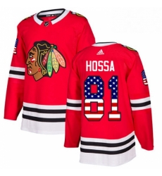 Mens Adidas Chicago Blackhawks 81 Marian Hossa Authentic Red USA Flag Fashion NHL Jersey Mens Adidas Chicago Blackhawks 81 Marian Hossa Authentic Red USA Flag Fashion NHL Jersey