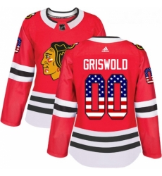 Womens Adidas Chicago Blackhawks 00 Clark Griswold Authentic Red USA Flag Fashion NHL Jersey Womens Adidas Chicago Blackhawks 00 Clark Griswold Authentic Red USA Flag Fashion NHL Jersey