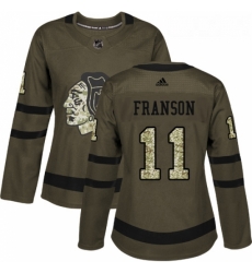 Womens Adidas Chicago Blackhawks 11 Cody Franson Authentic Green Salute to Service NHL Jersey Womens Adidas Chicago Blackhawks 11 Cody Franson Authentic Green Salute to Service NHL Jersey