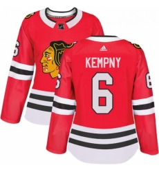 Womens Adidas Chicago Blackhawks 6 Michal Kempny Authentic Red Home NHL Jersey Womens Adidas Chicago Blackhawks 6 Michal Kempny Authentic Red Home NHL Jersey