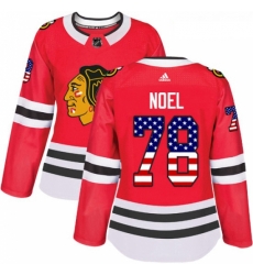 Womens Adidas Chicago Blackhawks 78 Nathan Noel Authentic Red USA Flag Fashion NHL Jersey Womens Adidas Chicago Blackhawks 78 Nathan Noel Authentic Red USA Flag Fashion NHL Jersey