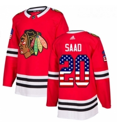 Youth Adidas Chicago Blackhawks 20 Brandon Saad Authentic Red USA Flag Fashion NHL Jersey Youth Adidas Chicago Blackhawks 20 Brandon Saad Authentic Red USA Flag Fashion NHL Jersey