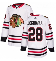 Youth Adidas Chicago Blackhawks 28 Henri Jokiharju Authentic White Away NHL Jersey Youth Adidas Chicago Blackhawks 28 Henri Jokiharju Authentic White Away NHL Jersey