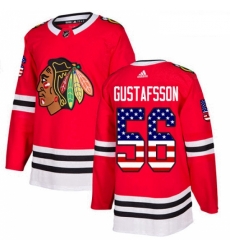 Youth Adidas Chicago Blackhawks 56 Erik Gustafsson Authentic Red USA Flag Fashion NHL Jersey Youth Adidas Chicago Blackhawks 56 Erik Gustafsson Authentic Red USA Flag Fashion NHL Jersey