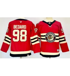 Youth Chicago Blackhawks 98 Connor Bedard Red 2024 Winter Classic Stitched Hockey Jersey Youth Chicago Blackhawks 98 Connor Bedard Red 2024 Winter Classic Stitched Hockey Jersey