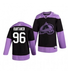 Avalanche 96 Mikko Rantanen Black Purple Hockey Fights Cancer Adidas Jersey Avalanche 96 Mikko Rantanen Black Purple Hockey Fights Cancer Adidas Jersey