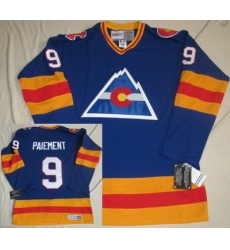 Colorado Avalanche 9 WILF PAIEMENT CCM Throwback Blue NHL Jerseys Colorado Avalanche 9 WILF PAIEMENT CCM Throwback Blue NHL Jerseys