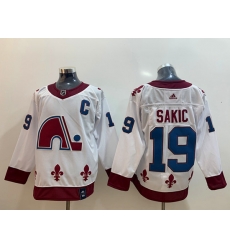 Men Colorado Avalanche 19 Joe Sakic White 2020 21 Reverse Retro Adidas Jersey Men Colorado Avalanche 19 Joe Sakic White 2020 21 Reverse Retro Adidas Jersey