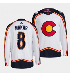Men Colorado Avalanche 8 Cale Makar 2022 23 White Reverse Retro Stitched Jersey Men Colorado Avalanche 8 Cale Makar 2022 23 White Reverse Retro Stitched Jersey