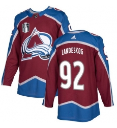 Men Colorado Avalanche 92 Gabriel Landeskog 2022 Burgundy Stanley Cup Final Patch Stitched Jersey Men Colorado Avalanche 92 Gabriel Landeskog 2022 Burgundy Stanley Cup Final Patch Stitched Jersey
