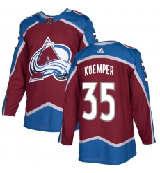Mens Adidas Colorado Avalanche 35 Darcy Kuemper Burgundy Home Authentic Stitched NHL Jersey Mens Adidas Colorado Avalanche 35 Darcy Kuemper Burgundy Home Authentic Stitched NHL Jersey