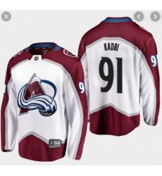 Men's Colorado Avalanche Nazem Kadri #91 White Away Breakaway Player Jersey Men's Colorado Avalanche Nazem Kadri #91 White Away Breakaway Player Jersey