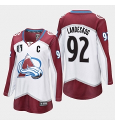 Women Colorado Avalanche #92 Gabriel Landeskog White Stitched Stanley Cup NHL Jersey Women Colorado Avalanche #92 Gabriel Landeskog White Stitched Stanley Cup NHL Jersey