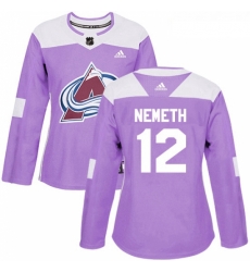 Womens Adidas Colorado Avalanche 12 Patrik Nemeth Authentic Purple Fights Cancer Practice NHL Jersey Womens Adidas Colorado Avalanche 12 Patrik Nemeth Authentic Purple Fights Cancer Practice NHL Jersey