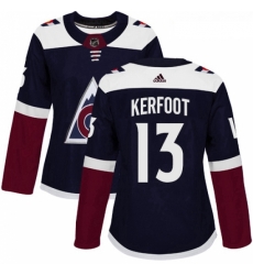 Womens Adidas Colorado Avalanche 13 Alexander Kerfoot Authentic Navy Blue Alternate NHL Jersey Womens Adidas Colorado Avalanche 13 Alexander Kerfoot Authentic Navy Blue Alternate NHL Jersey