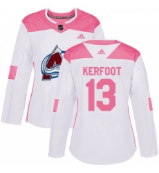 Womens Adidas Colorado Avalanche 13 Alexander Kerfoot Authentic WhitePink Fashion NHL Jersey Womens Adidas Colorado Avalanche 13 Alexander Kerfoot Authentic WhitePink Fashion NHL Jersey