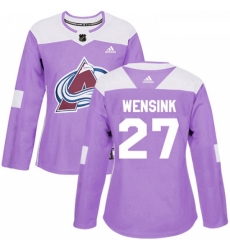 Womens Adidas Colorado Avalanche 27 John Wensink Authentic Purple Fights Cancer Practice NHL Jersey Womens Adidas Colorado Avalanche 27 John Wensink Authentic Purple Fights Cancer Practice NHL Jersey