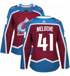 Womens Adidas Colorado Avalanche 41 Nicolas Meloche Premier Burgundy Red Home NHL Jersey Womens Adidas Colorado Avalanche 41 Nicolas Meloche Premier Burgundy Red Home NHL Jersey