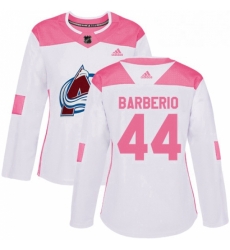 Womens Adidas Colorado Avalanche 44 Mark Barberio Authentic WhitePink Fashion NHL Jersey Womens Adidas Colorado Avalanche 44 Mark Barberio Authentic WhitePink Fashion NHL Jersey