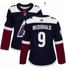 Womens Adidas Colorado Avalanche 9 Lanny McDonald Authentic Navy Blue Alternate NHL Jersey Womens Adidas Colorado Avalanche 9 Lanny McDonald Authentic Navy Blue Alternate NHL Jersey