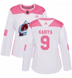 Womens Adidas Colorado Avalanche 9 Paul Kariya Authentic WhitePink Fashion NHL Jersey Womens Adidas Colorado Avalanche 9 Paul Kariya Authentic WhitePink Fashion NHL Jersey