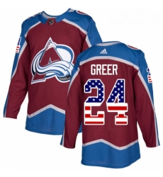 Youth Adidas Colorado Avalanche 24 AJ Greer Authentic Burgundy Red USA Flag Fashion NHL Jersey Youth Adidas Colorado Avalanche 24 AJ Greer Authentic Burgundy Red USA Flag Fashion NHL Jersey