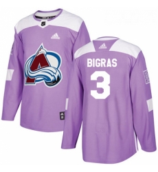 Youth Adidas Colorado Avalanche 3 Chris Bigras Authentic Purple Fights Cancer Practice NHL Jersey Youth Adidas Colorado Avalanche 3 Chris Bigras Authentic Purple Fights Cancer Practice NHL Jersey