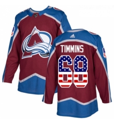 Youth Adidas Colorado Avalanche 68 Conor Timmins Authentic Burgundy Red USA Flag Fashion NHL Jersey Youth Adidas Colorado Avalanche 68 Conor Timmins Authentic Burgundy Red USA Flag Fashion NHL Jersey