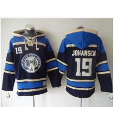 Columbus Blue Jackets #19 Ryan Johansen Navy Blue Sawyer Hooded Sweatshirt Stitched NHL Jersey Columbus Blue Jackets #19 Ryan Johansen Navy Blue Sawyer Hooded Sweatshirt Stitched NHL Jersey