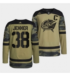 Men Columbus Blue Jackets 38 Boone Jenner 2022 Camo Military Appreciation Night Stitched jersey Men Columbus Blue Jackets 38 Boone Jenner 2022 Camo Military Appreciation Night Stitched jersey