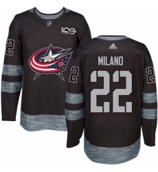 Mens Adidas Columbus Blue Jackets 22 Sonny Milano Authentic Black 1917 2017 100th Anniversary NHL Jersey Mens Adidas Columbus Blue Jackets 22 Sonny Milano Authentic Black 1917 2017 100th Anniversary NHL Jersey