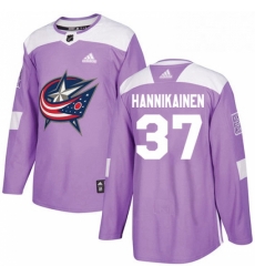 Mens Adidas Columbus Blue Jackets 37 Markus Hannikainen Authentic Purple Fights Cancer Practice NHL Jersey Mens Adidas Columbus Blue Jackets 37 Markus Hannikainen Authentic Purple Fights Cancer Practice NHL Jersey
